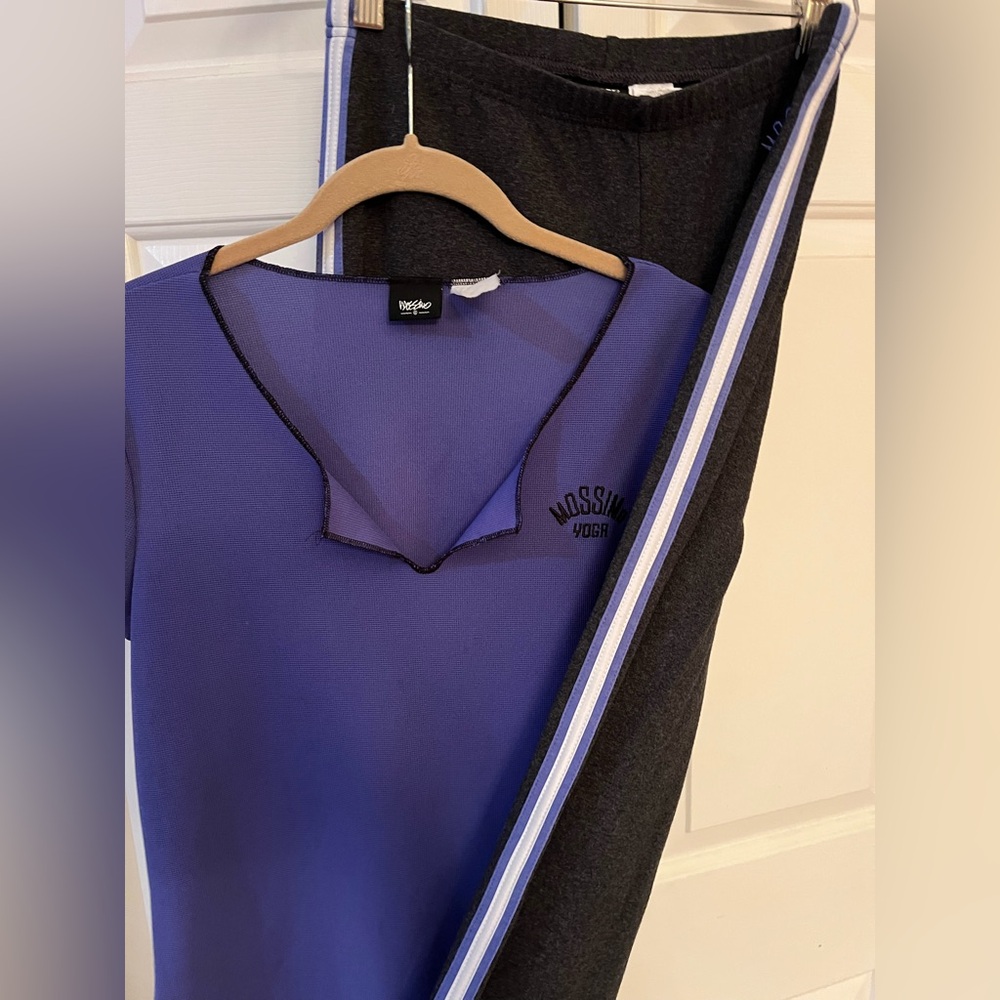 Mossimo Purple and Dark Gray Yoga Pants and Top Set (2 pieces) Size L - Picture 8 of 9